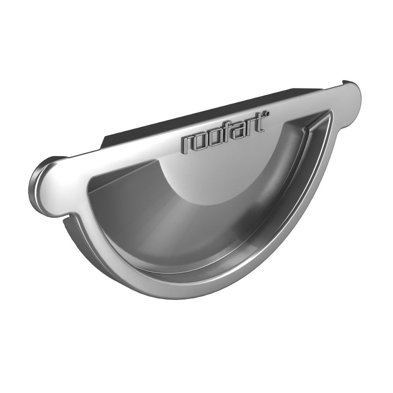 RoofArt Steel Half Round Universal Stop End - 150mm - CU