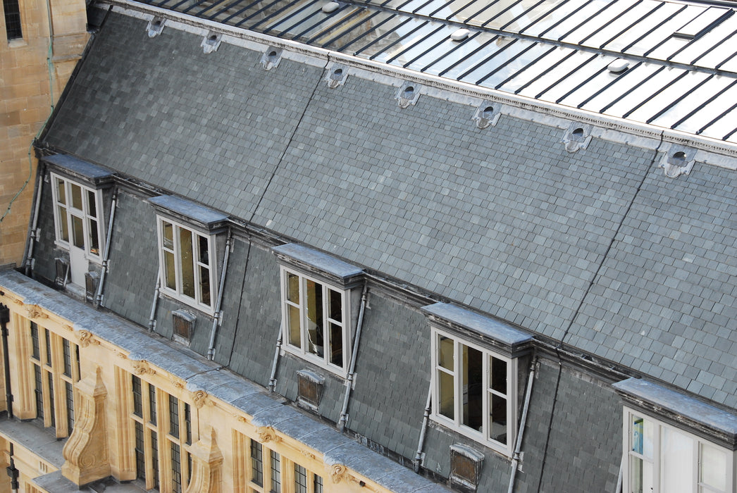 An Image of SSQ Riverstone Heavy. It is an Ariel shot of a roof to show the finish of what it would look like