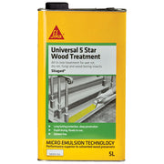 An image of Sikagard Universal 5 Star Wood Treatment, Clear in a 5ltr tin.