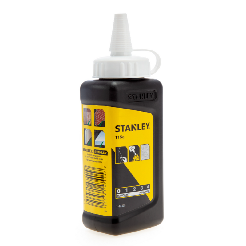 An image of a Stanley Chalk Line Reel Refill in White in a 115g bottle