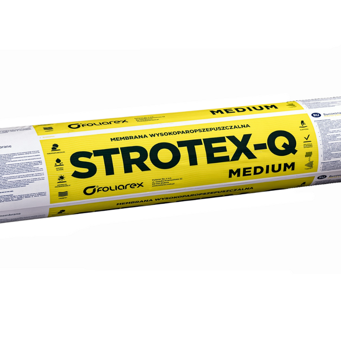 A close up image of Strotex Q Medium BBA breather membrane.