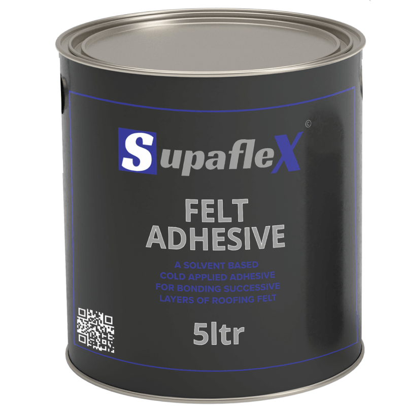 An image of Supaflex Felt adhesive on a 5 litre tin against a white background.