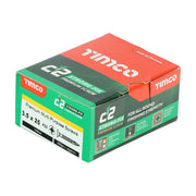 An image showing a box of TIMCO C2 Strong Fix PZ2 Multi Purpose Screws in the size 3.5 x 25