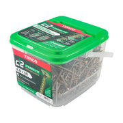 An image showing a tub of TIMCO C2 Strong Fix PZ2 Multi Purpose Screws in the size 4.0 x 50
