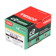 An image showing a box of TIMCO C2 Strong Fix PZ2 Multi Purpose Screws in the size 4.5 x 30