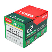 An image showing a box of TIMCO C2 Strong Fix PZ2 Multi Purpose Screws in the size 50 x 60