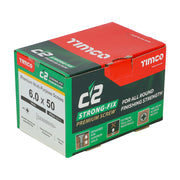 An image showing a box of TIMCO C2 Strong Fix PZ2 Multi Purpose Screws in the size 60 x 50