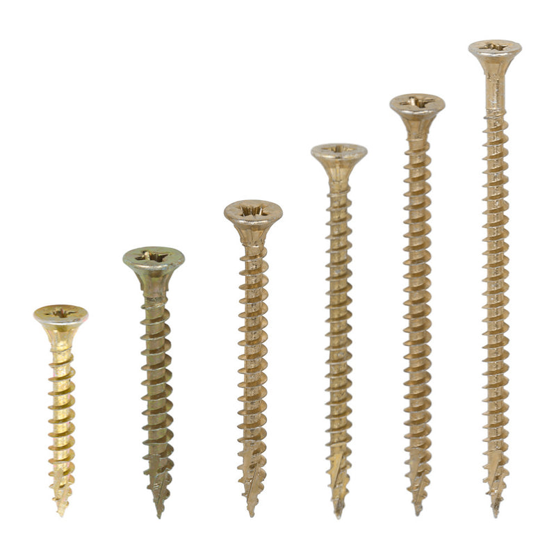 An image of the different size TIMCO C2 Strong Fix PZ2 Multi Purpose Screws 4.5.