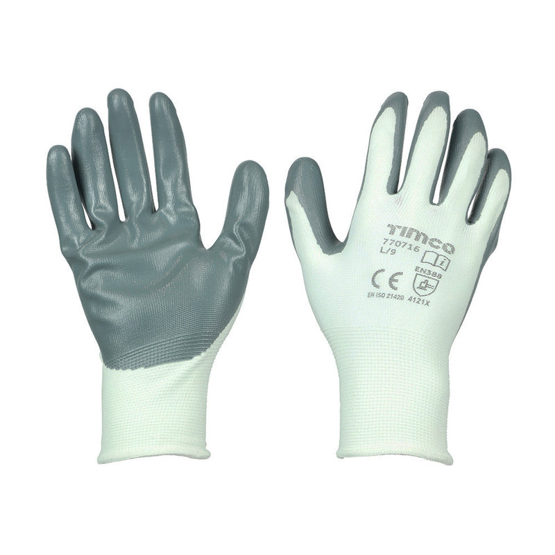 An image of TIMCO Secure Grip Gloves Smooth made from Nitrile Foam and Coated Polyester