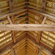 An image showing TLX Gold Thinsulex Multifoil Insulation on a roof.
