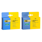 An image showing two boxes of Tacwise Staples. One is 10mm and the other 12mm.