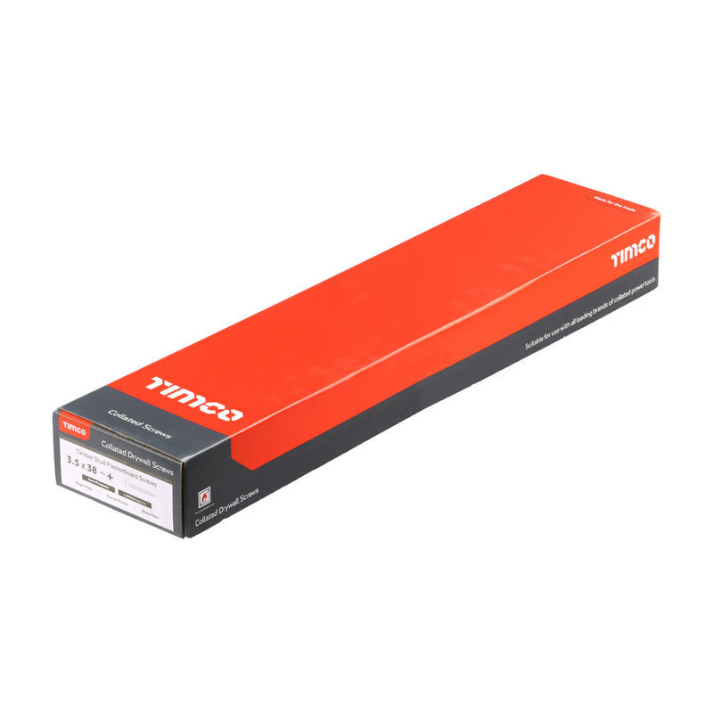 An image of Timco Collated Drywall Screw PH Coarse Black in a box