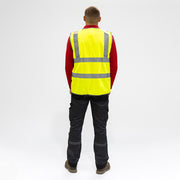 Image showing the back of a Timco Hi Vis Visibility Vest in Yellow