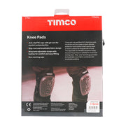 An image of Timco Knee Pads that come in one size. They are black and have a clear PVC non-slip gel filled pad.