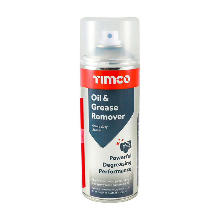 An image of Timco Oil & Grease Remover in a 380ml spray can.