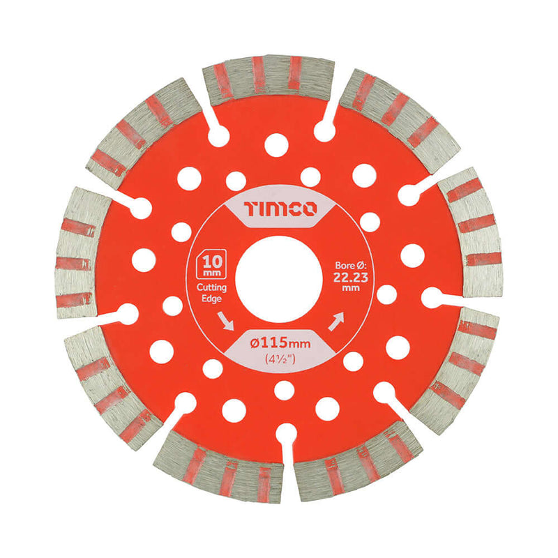 An image showing a Timco Trade Diamond Blade - Segmented 4.5" 115mm