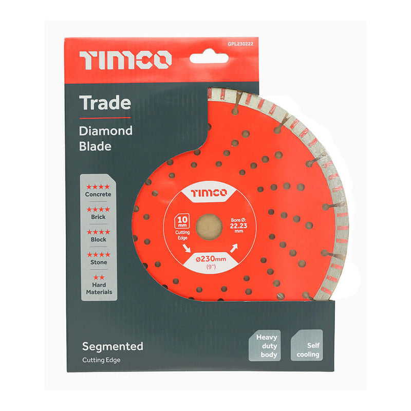 An image showing a Timco Trade Diamond Blade - Segmented 9" - 230mm