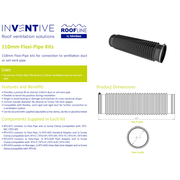 An image of a Timloc Flexi Pipe and Clamp information sheet with some information about it and the dimensions