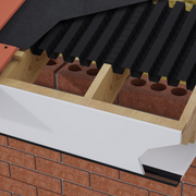 An image showing a Timloc Rafter Ventilation Roof Roll and where it should be installed onto a roof.