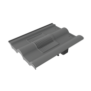 An image of a Timloc Double Roman roof tile vent in Grey.