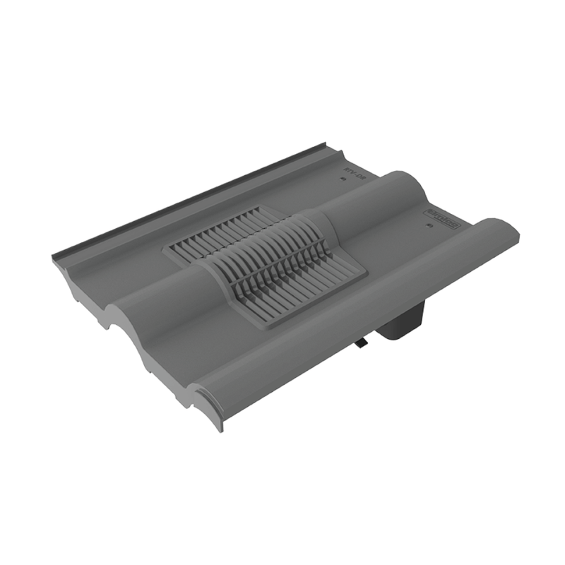 An image of a Timloc Double Roman roof tile vent in Grey.