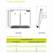 Image of an Interlocking Plain Tile Vent product dimensions.