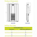 An image of a the product dimensions of a Timloc Mini Castellated Tile Vent