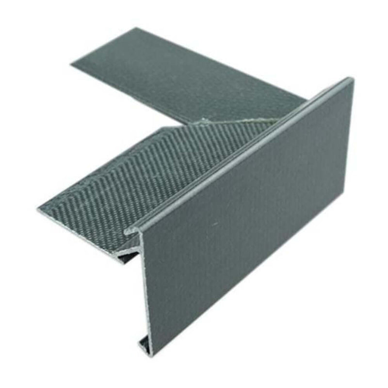 An image of Ultraflex Preformed Corner flat roof edge trim drip non drop Left hand side 