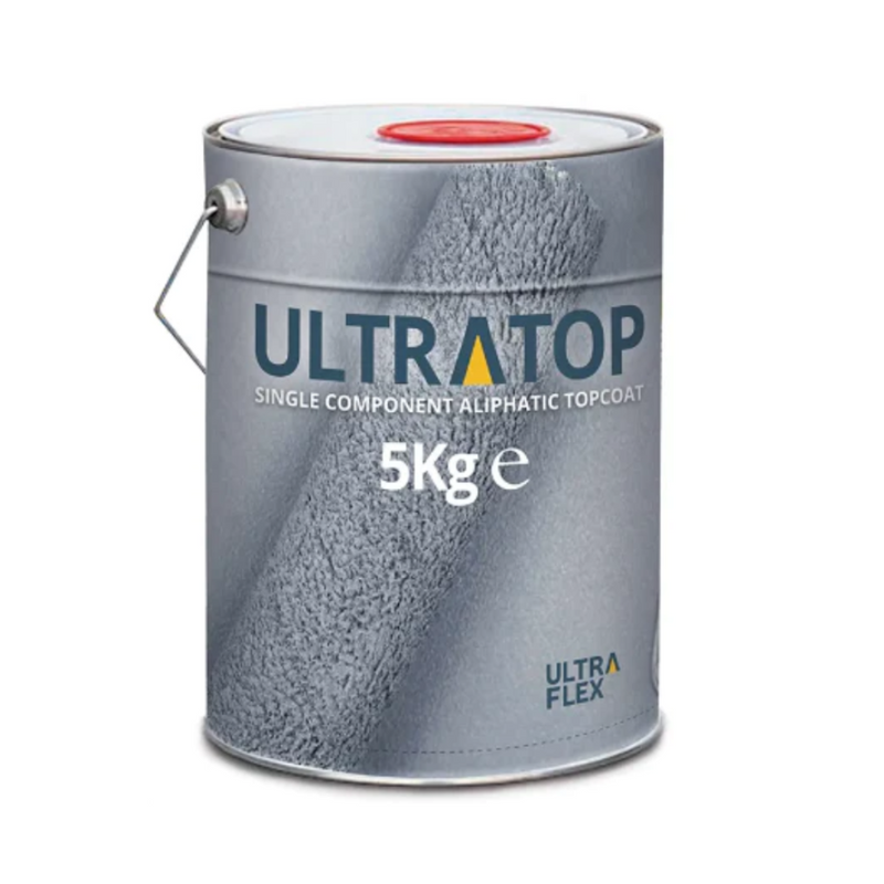 An image that shows Ultraflex Ultratop in a 5ltr tin