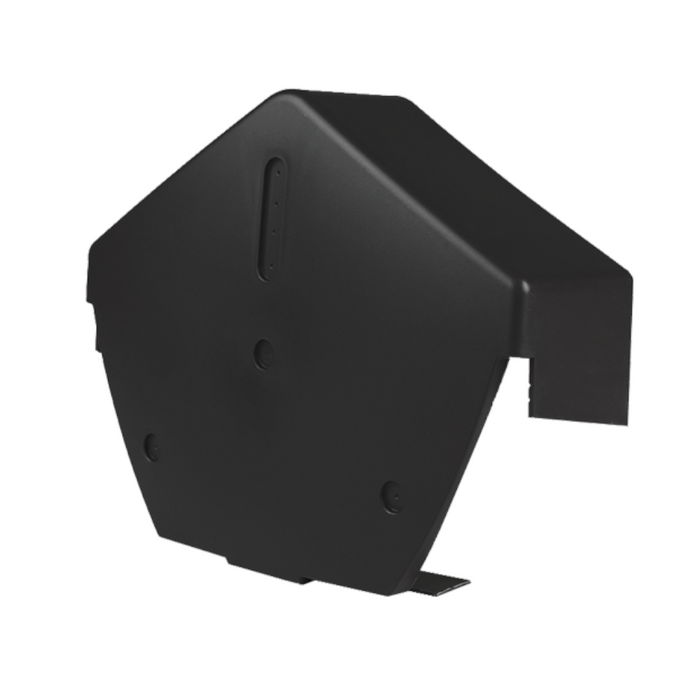 An image of a Timloc Ambi Verge Angled Ridge End cap in Black.