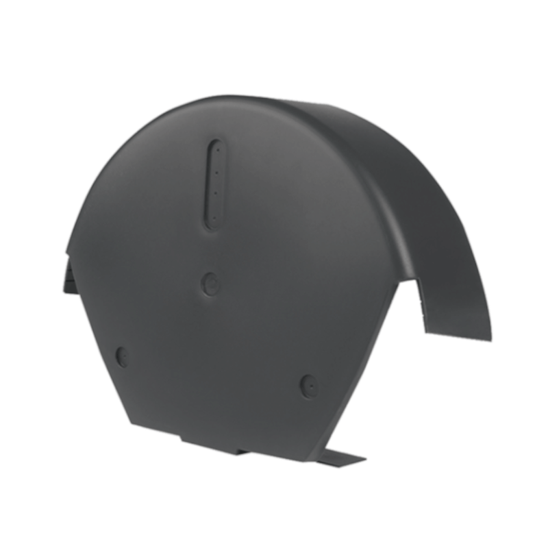 An image of a Universal dry fix half round ridge end cap Grey.