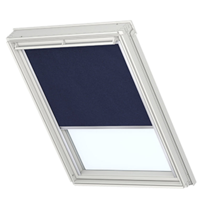 An image showing a VELUX Blackout Blind 1052S MK06 in Dark Blue