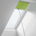 An image of a Velux ZOZ 085 Adaptor that is light grey in colour attached to a window to show what it looks like.