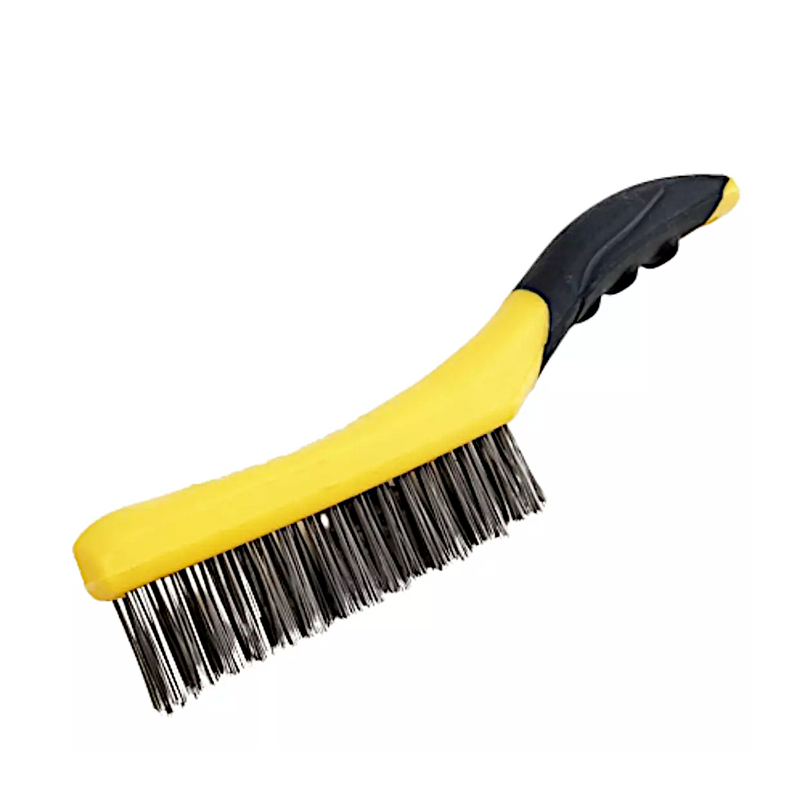 An image of a Wire Brush with 4 Row Stainless Steel Bristles