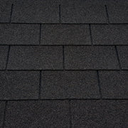 An image of Wonderbuild Square 3 Tab Shingles in Black that cover 3m2