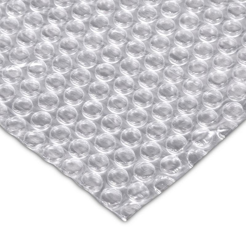 An image of the back of a sheet of YBS Airtec Single showing the Plastic Bubble insulation.