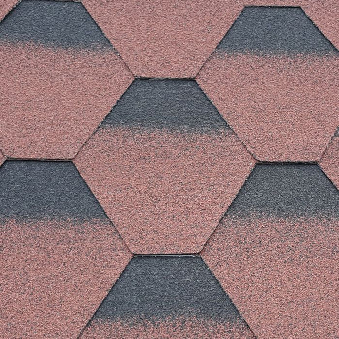 Hexagonal Felt Roof Shingles: 3 Tab (3m²)