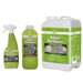 An image of Azpects EASYCare Algae Remover with the three different sizes they do. 750ml spray bottle, 1 litre botte and three litre bottle.