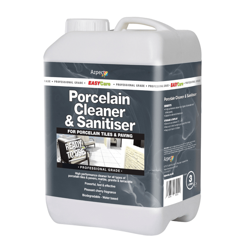An image of azpects EASYCare Porcelain Cleaner and Sanitiser in a 3 Litre Bottle
