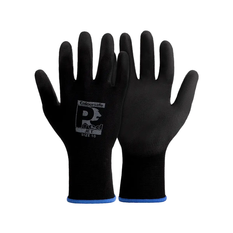 An image of Pred Jet Safety Gloves in the colour black 
