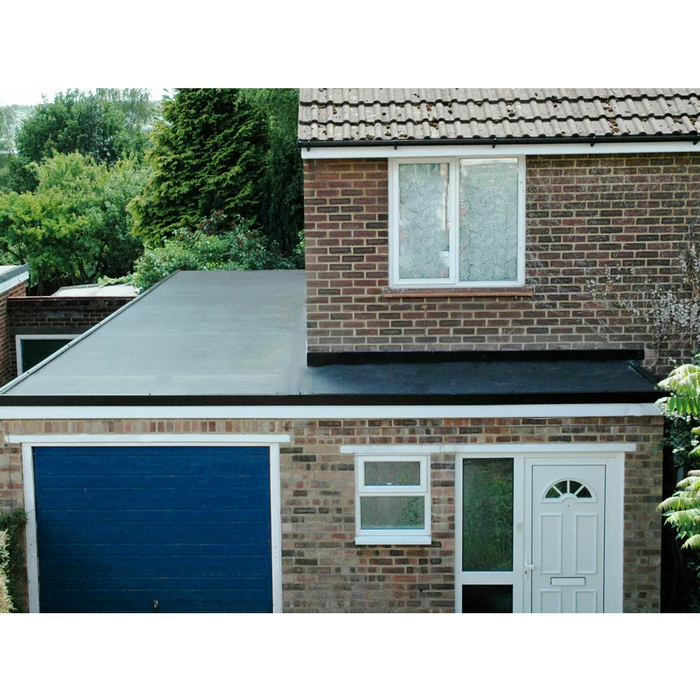 An image of some EPDM rubber roofing on a roof using ClassicBond contact Adhesive to show how effective it sticks to the roof and leaves a clean finish.