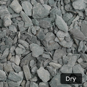 An image of Green Slate Gravel shown when dry