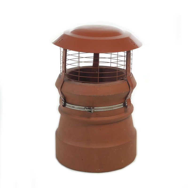 An image of a mad cowls junior multifuel birdguard in Terracotta