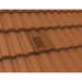 An image of Manthorpe Mini Castellated Tile Vent in Terracotta on a roof to show the finish.