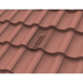 An image of Manthorpe Single Pantile Tile Vent in Antique Red on a roof to show the finish.