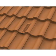 An image of Manthorpe Single Pantile Tile Vent in Terracotta on a roof to show the finish.