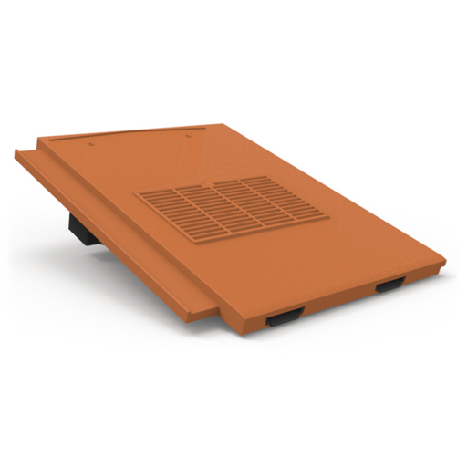 An image of Manthorpe Thin Leading Edge Tile Vent in Terracotta.