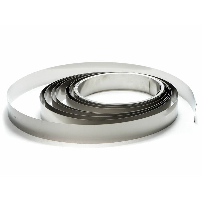 An image of a Premium Stainless Steel fixing strip in a coil.