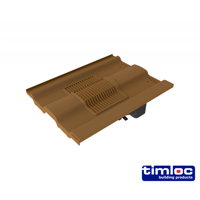 Timloc Castellated Tile Vent, Brown